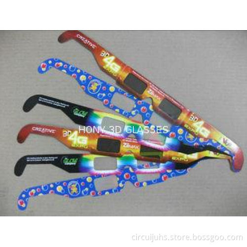 Disposable 3D Firework Glasses For Holiday , Cardboard Fram